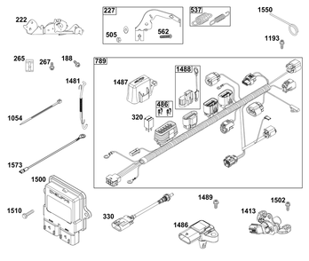 Part Location Diagram of 595064 Briggs and Stratton Wire assembly
